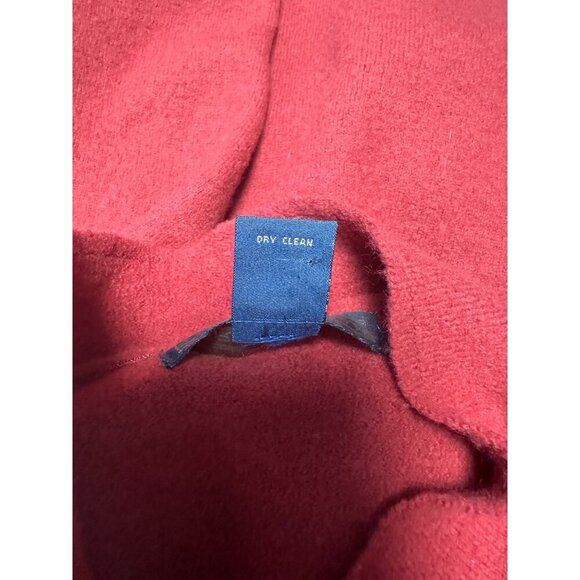 HERMAN GEIST 100% Wool Single Snap Red Cape Size S - Picture 7 of 9